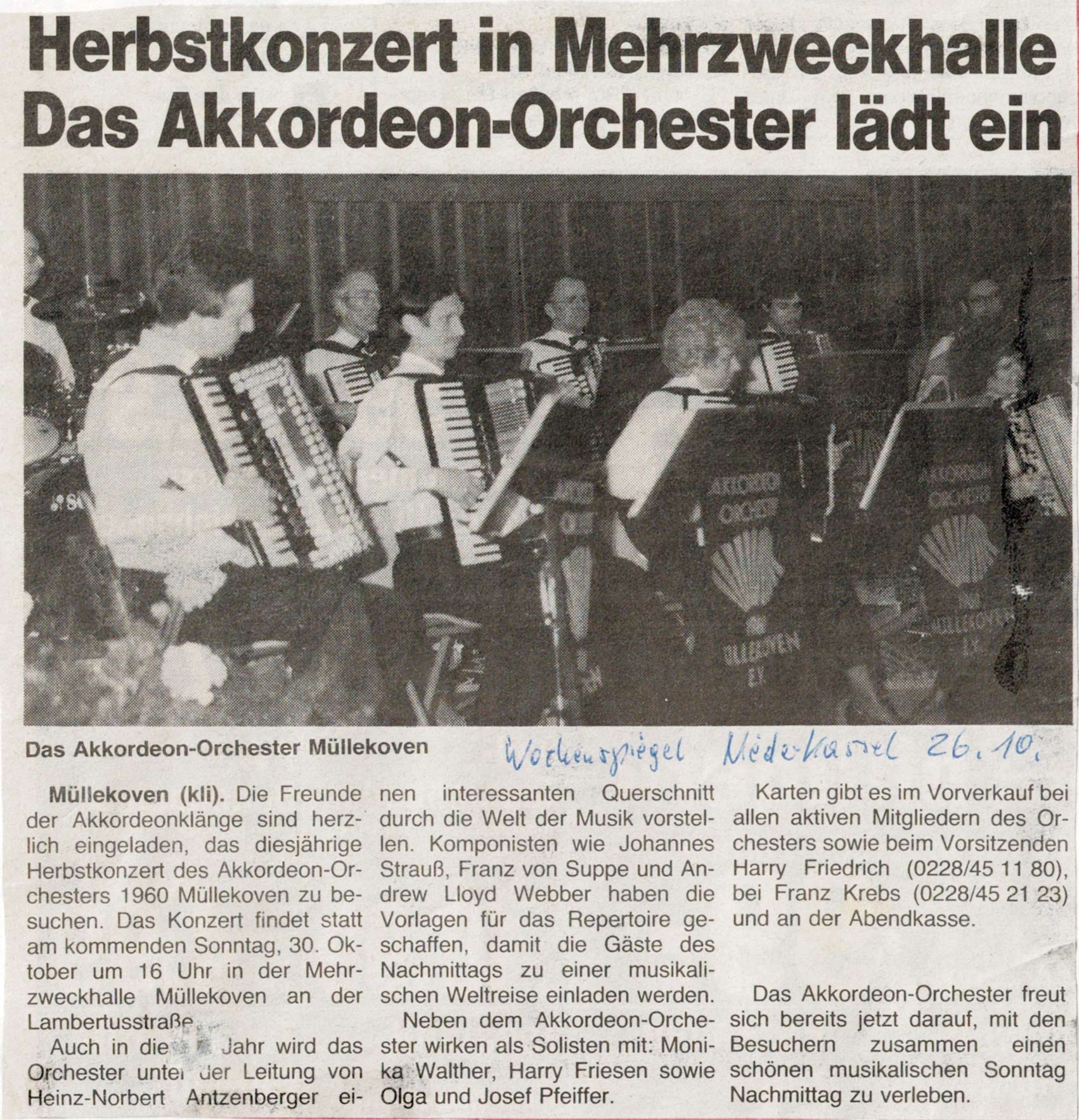 1994 Herbstkonzert in Mehrzweckhalle