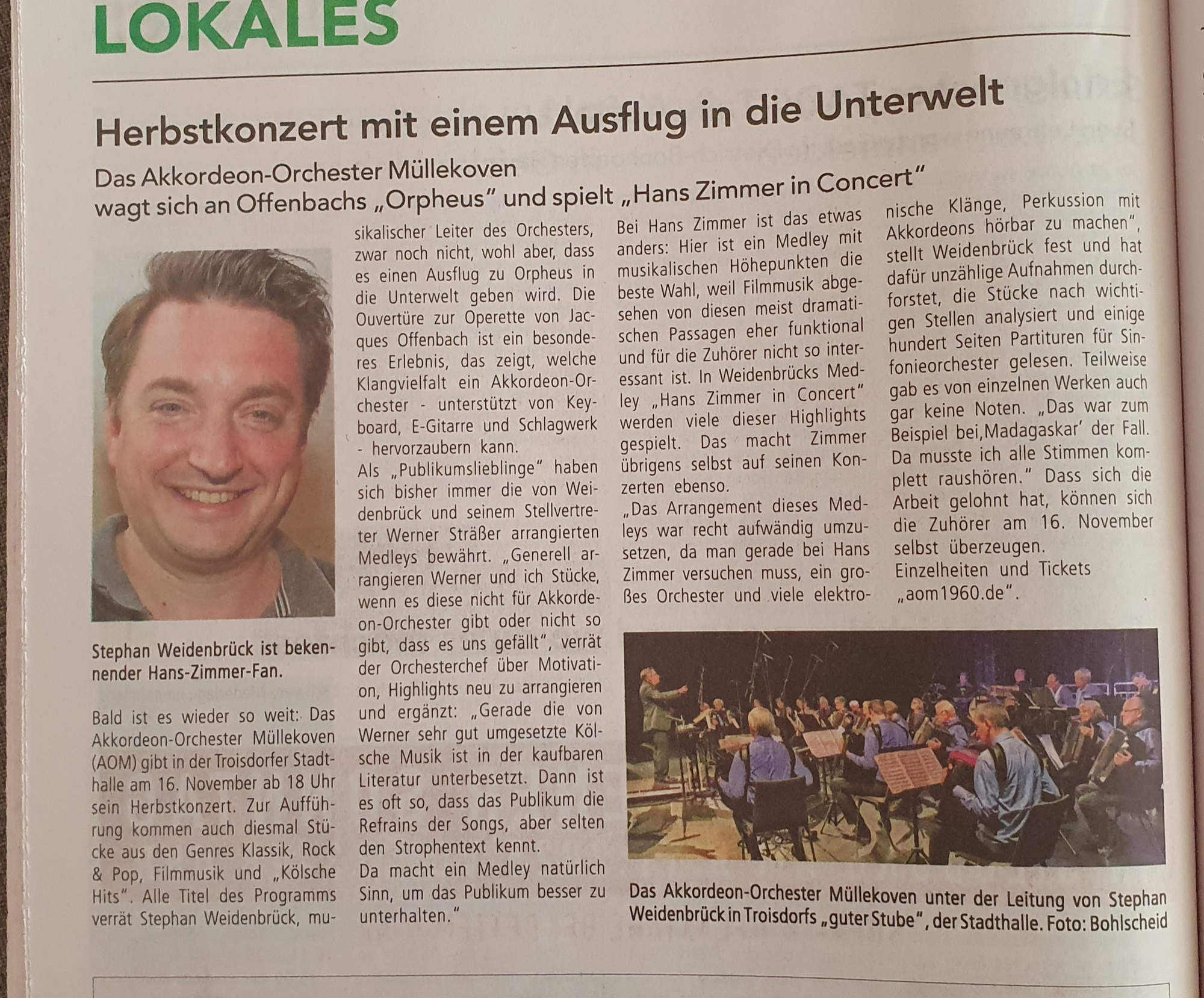 2025 Herbstkonzert mit Ausflug in die Unterwelt